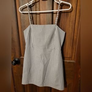 Pull & Bear neutrals striped mini dress
